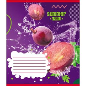 Зошит учнівський "Фрукти у воді" 024-550016K-5 в клітинку, 24 аркуші