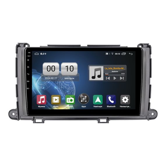 Штатна магнітола серії QIV Q1 під Toyota Sienna 3 XL30 2010 - 2014 (W1) 9 дюймів