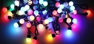 Гирлянда матовый шарик 40LED 5м (флеш) 18мм, Новогодняя бахрама, Светодиодная гирлянда, Уличная гирлянда | Зображення 3