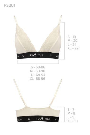 Еластичний топ з мереживом Passion PS001 TOP L, ecru Sex Aura | Зображення 2