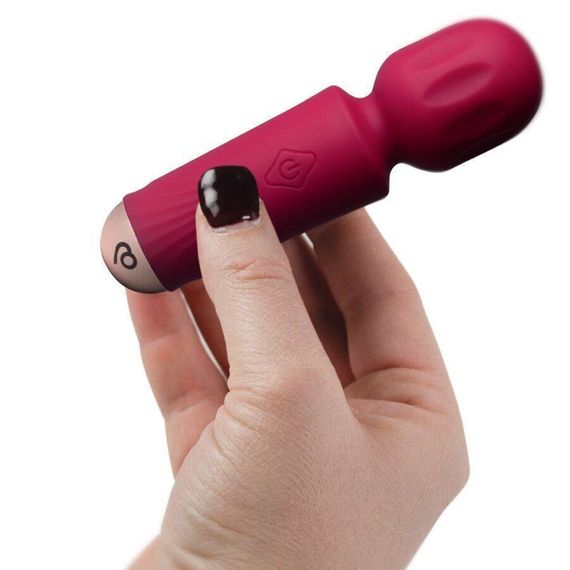 Вібромасажер Rocks Off Mini Wand Azalea Red, 16 режимів Sex Aura | Зображення 1