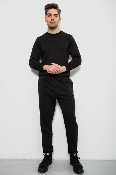 Спортивные штаны на флисе, цвет черный, 244R41526 | Зображення 1