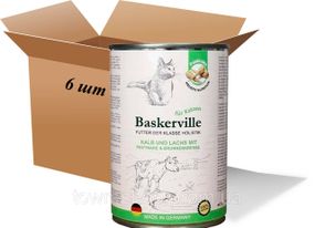 Влажный корм для котов Вaskerville, Holistic телятина и лосось с пастернаком и кресс-салатом, 400 г ( 6 шт. упаковка)