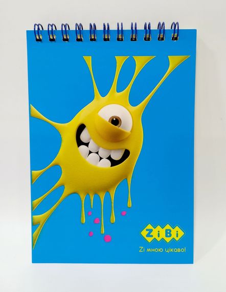 Блокнот на пружині зверху SMUDGES, А-6, 40 аркушів KIDS Line ZB.12154 Zibi (4823078968265) Синій | Зображення 1