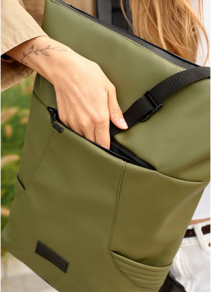 Жіночий рюкзак Sambag RollTop X хакі 41 х 27 х 18 см (24320119) | Зображення 4