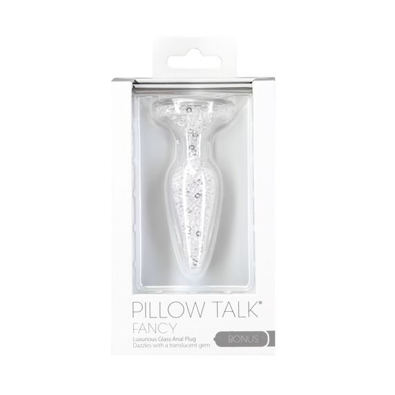 Скляна анальна пробка Pillow Talk Fancy Luxurious Glass Anal Plug, ⌀3,1см, віброкуля в подарунок | Зображення 4