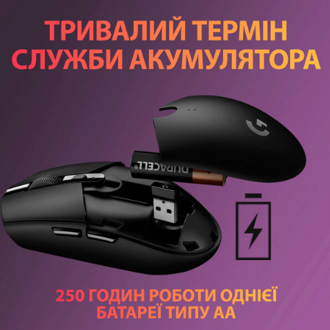 Миша Logitech Wireless Gaming Mouse G305 Black | Зображення 4