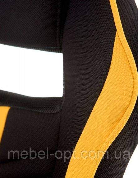 Офісне крісло - геймерське крісло Prime black - yellow екокожа | Зображення 5