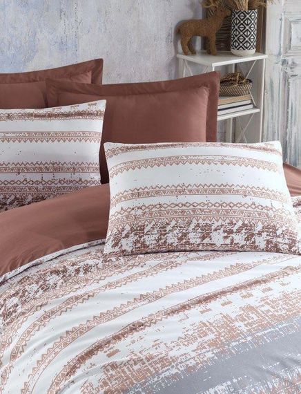 Постельное белье Altinbasak Ranforse 200 х 220 см Ruby Cinnamon | Зображення 1