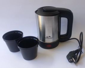 Дорожній електрочайник Monte MT-1819, 0.65 л, 600 Вт, компактний і легкий чайник для поїздок