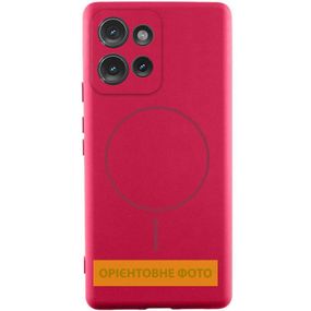 Чохол Silicone Cover Lakshmi Full Camera (AA) with MagFit для Motorola Edge 60 / 60 Fusion Чорний / Black Червоний / Rose Red
