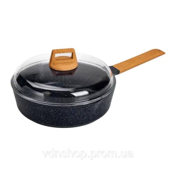 Набор посуды MGC 2 кастрюли, 2 сковороды, сотейник, пароварка, половник, лопатка, фартук HP-4-412BL | Зображення 5