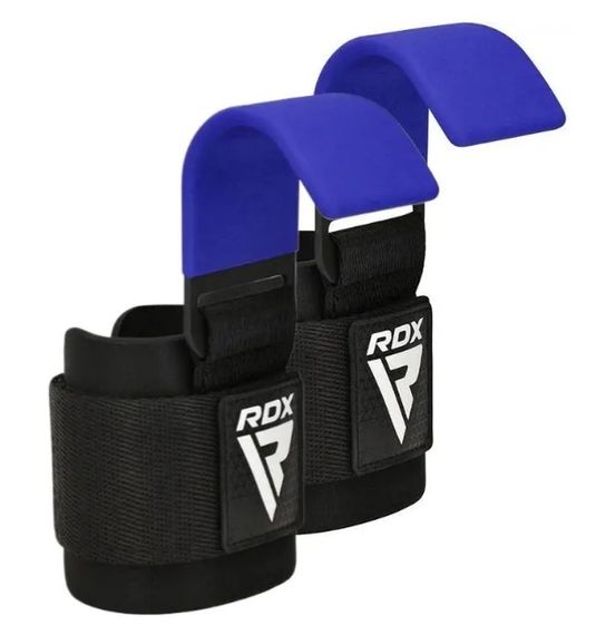 Гаки для тяги на зап'ястя RDX W5 Gym Hook Strap Blue Plus (WAN-W5U+)