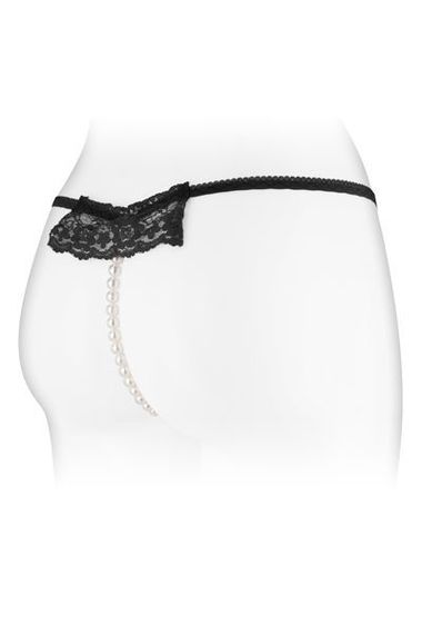 Трусики-стрінги з перлинною ниткою Fashion Secret KATIA Black | Зображення 1