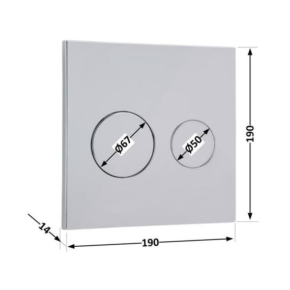 Панель змиву для унітаза Qtap Nest Uni QT0211P01V1009CRM | Зображення 1