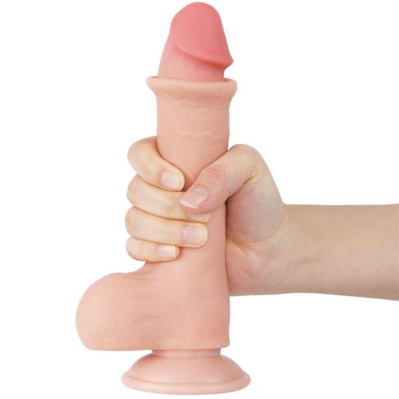 Фаллоимитатор 8' Sliding Skin Dual Layer Dong Flesh Sex Aura | Зображення 7