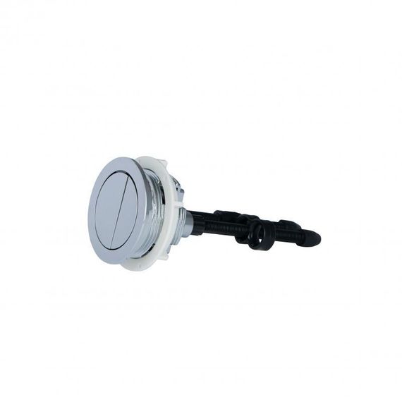 Qtap WDI комплект арматуры для бачка унитаза с двойной круглой кнопкой смыва 5,6 см и клапаном нижней подачи воды, 3/6L CHR | Зображення 2