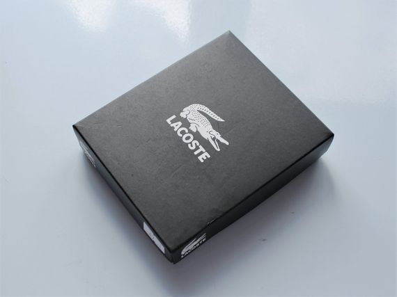 Мужской кожаный кошелек Lacoste Black | Зображення 5