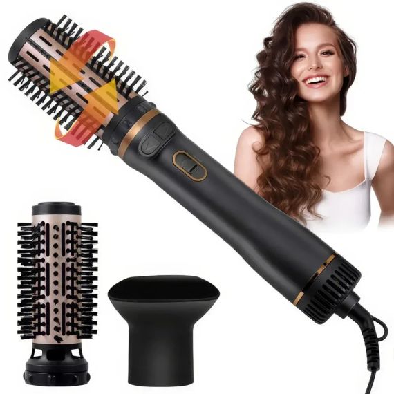 Фен-щетка с регулировкой температуры и 3 насадками для укладки VGR V-496 1000Вт