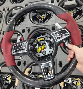 Руль (2008-2012, Карбон -2025 Красный) для Porsche 911