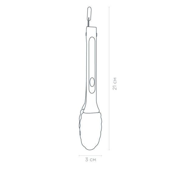 Щипцы кухонные Vinzer Culinary VZ-50676 21х3 см бежевый | Зображення 1