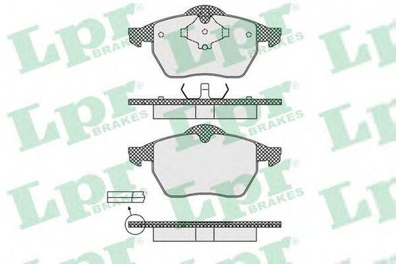 Колодка гальм. диск. AUDI A3, SEAT IBIZA III, SKODA, VW передн. (вир-во LPR) LPR 05P639 на VW JETTA IV (1J2)