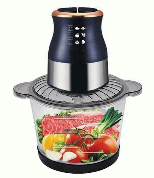 Подрібнювач продуктів блендер чоппер електричний XPRO R.7021 синій (40799-R.7021) | Зображення 3
