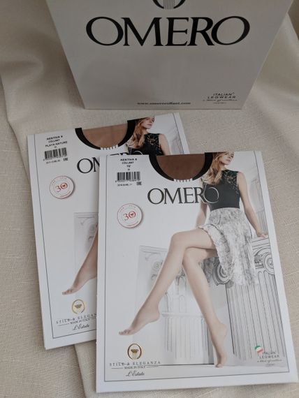 Колготки літні Omero Aestiva 8 den, розміри M, L, колір TE', ефект засмаглих ніг | Зображення 2