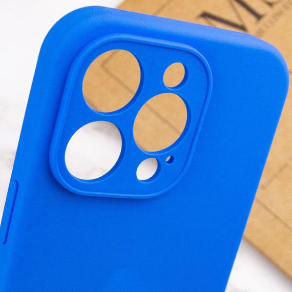 Чохол Silicone Case Full Camera Protective (AA) NO LOGO для Apple iPhone 16 Pro (6.3") Синій / Capri Blue | Зображення 3