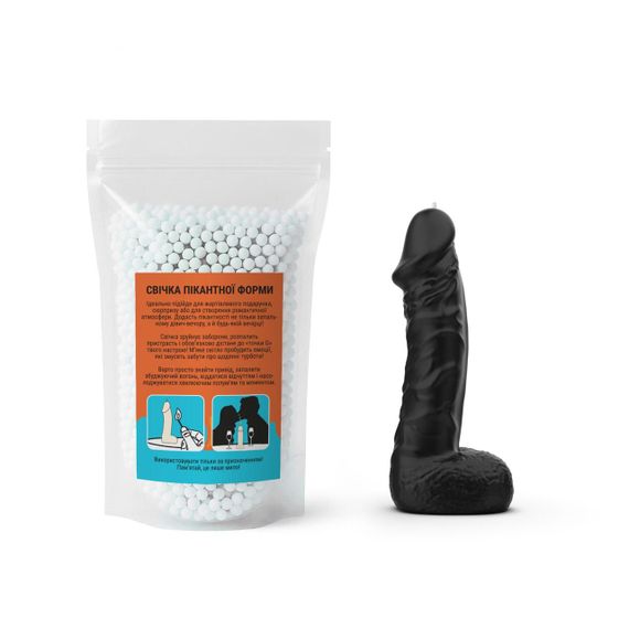 Свічка у формі члена Чистий Кайф MEDIUM Black Sex Aura | Зображення 3