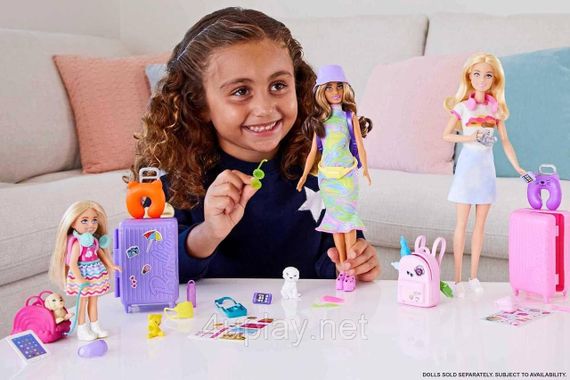 Игровой набор Кукла Барби: Челси и набор для путешествий Barbie Travel Chelsea Doll Оригинал | Зображення 5