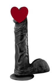 Фалоімітатор на присосці Real Body — Real Jayson Black, TPE, діаметр 4 см sexstyle