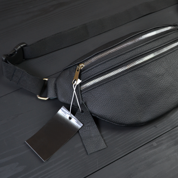 Якісна бананка з натуральної шкіри, сумка чоловіча - жіноча барсетка шкіряна | Зображення 8