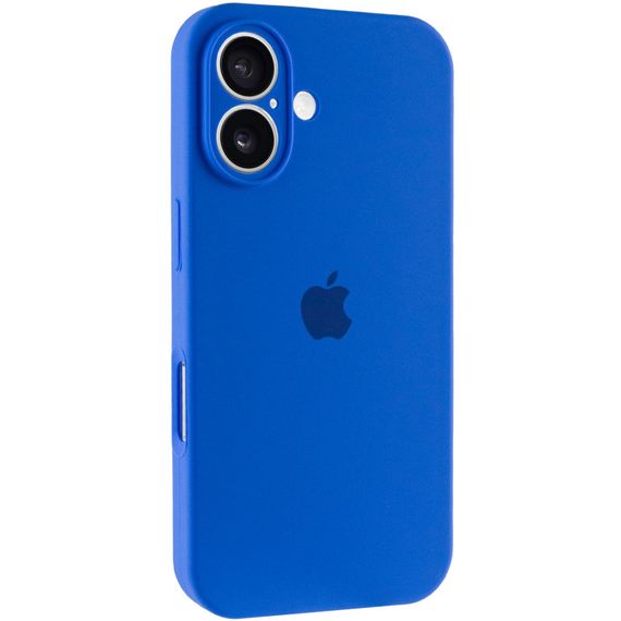Чехол Silicone Case Full Camera Protective (AA) для Apple iPhone 16 Plus (6.7") Синий / Capri Blue