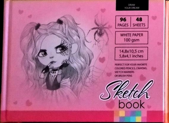 Sketchbook | альбом для скетч маркеров | скетчбук для рисования | блокнот для скетчинга  48 листов 8434-21410|