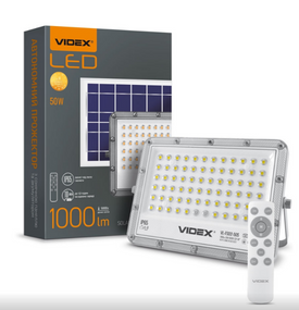 LED Прожектор 50W 5000К 1000Lm 3,2V автономний Videx