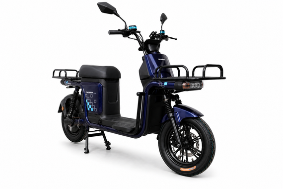 Електроскутер Crosser SUPER MAX 1200W 60 V 30 Ah LiFePO4, до 60 км/год, запас ходу до 90 км, потужний електровелосипед Синій | Зображення 4