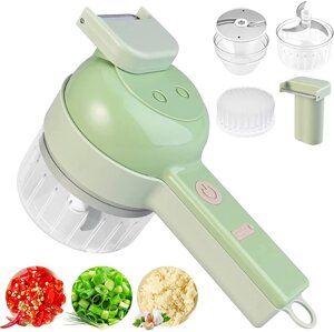 Ручной измельчитель для овощей 4в1 Food Chopper / Электрическая кухонная овощерезка / Мини блендер-слайсер | Зображення 4