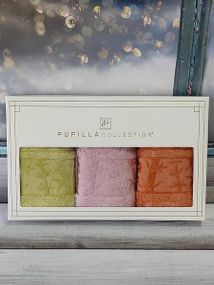 Полотенца Pupilla Elit koyu yesil 30х50см Бамбук набор 3шт