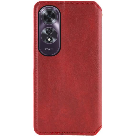 Кожаный чехол-книжка GETMAN Cubic (PU) для Oppo A60 4G Красный | Зображення 2