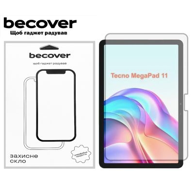 Стекло защитное BeCover Tecno Megapad 11 (T1101) 10.95&quot; (713124)