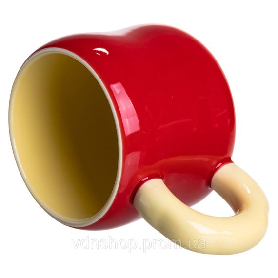 Кубок порцелянова з магнітом Поулиниця 400 (мл) подарункова кружка прикольна чашка для дітей на подарунок Червоний з жовтим | Зображення 1