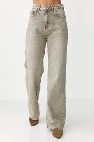 Широкі прямі джинси з високою посадкою - хакі цвет, 40р (є розміри)