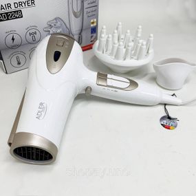 Електричний фен для волосся Adler AD-2248 White 2400Вт для укладання та сушіння з насадками з іонізацією