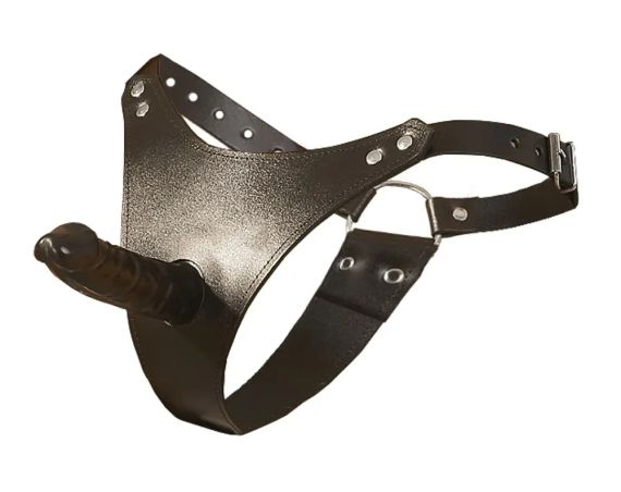 Шкіряні трусики з ділдо Sex Aura | Зображення 3