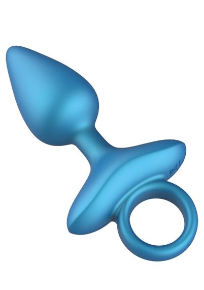 Анальна пробка з вібрацією та пультом Playhouse Smooth Anal Plug, синя, 13 × 4,5 см Sex Aura | Зображення 6
