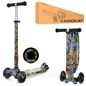 Самокат детский MAXI iTrike JR3-055-WP9 складной