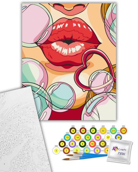 Картина по номерам "Сладкий поцелуй" 16509-AC 40х50 см | Зображення 1