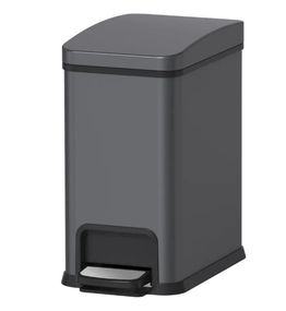 Відро для сміття Koer TC-010108-07 з плавним закриттям, прямокутне, 8 л, графіт (KR5591)