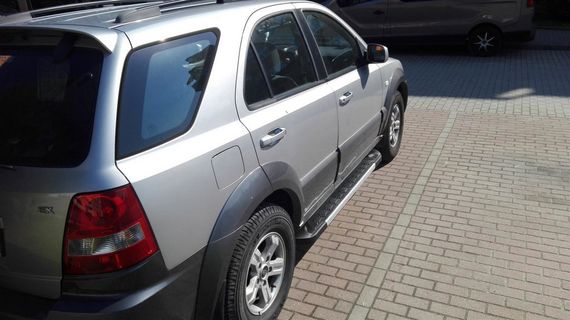 Бокові пороги RedLine V1 (2 шт., Алюміній) для Kia Sorento 2002-2009 рр | Зображення 2